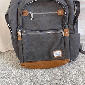 Travelon Charcoal and Tan Backpack